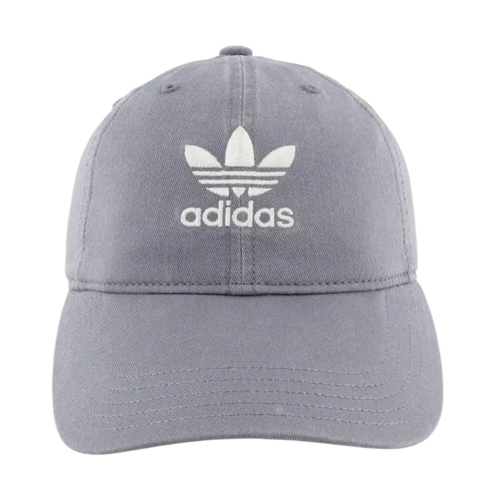 Adidas Originals Women Relaxed Adjustable‎ Strapback Cap gray white trefoil logo